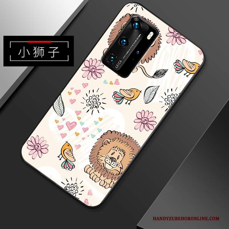 Custodia Huawei P40 Pro Silicone Tutto Incluso Semplici, Cover Huawei P40 Pro Cartone Animato Bello Morbido