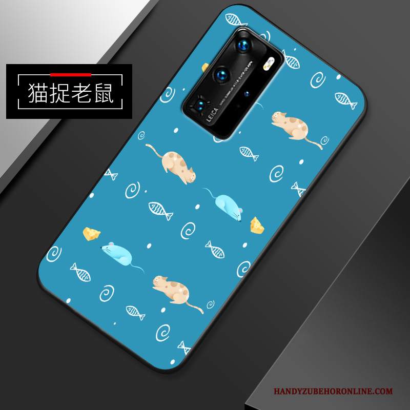 Custodia Huawei P40 Pro Silicone Tutto Incluso Semplici, Cover Huawei P40 Pro Cartone Animato Bello Morbido