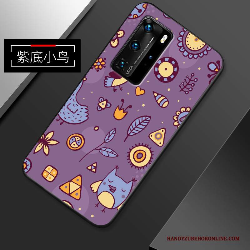 Custodia Huawei P40 Pro Silicone Tutto Incluso Semplici, Cover Huawei P40 Pro Cartone Animato Bello Morbido