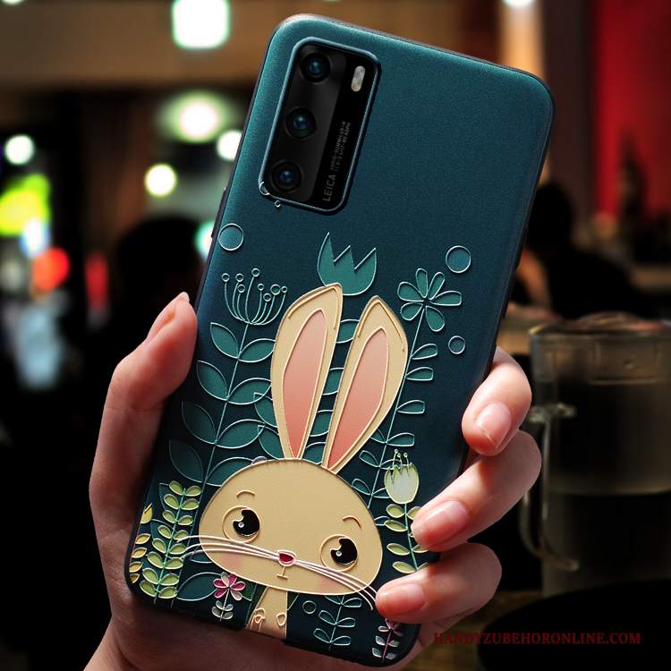 Custodia Huawei P40 Protezione Anti-caduta Sottile, Cover Huawei P40 Creativo Verde Nuovo