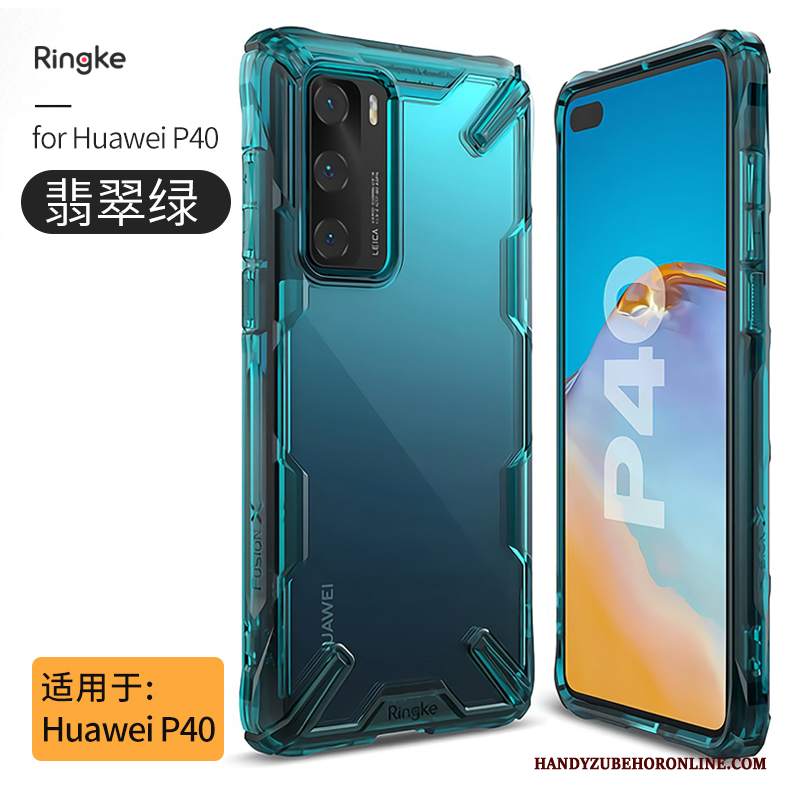 Custodia Huawei P40 Protezione High End Anti-caduta, Cover Huawei P40 Creativo Sottile Trasparente