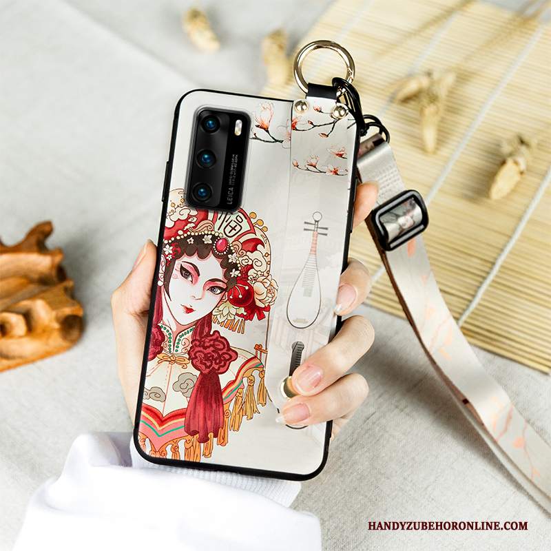 Custodia Huawei P40 Protezione Tutto Incluso Anti-caduta, Cover Huawei P40 Vintage Net Red Opera Di Pechino