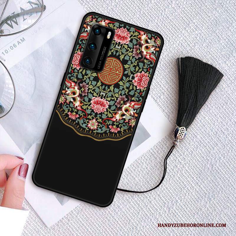 Custodia Huawei P40 Silicone Tendenza Classico, Cover Huawei P40 Vintage Telefono Macchiati