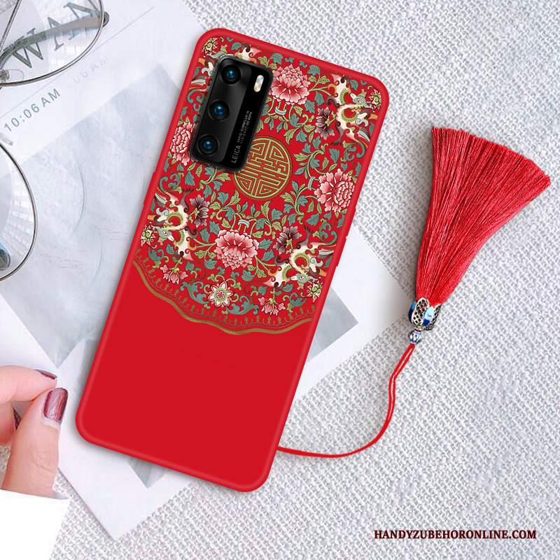 Custodia Huawei P40 Silicone Tendenza Classico, Cover Huawei P40 Vintage Telefono Macchiati