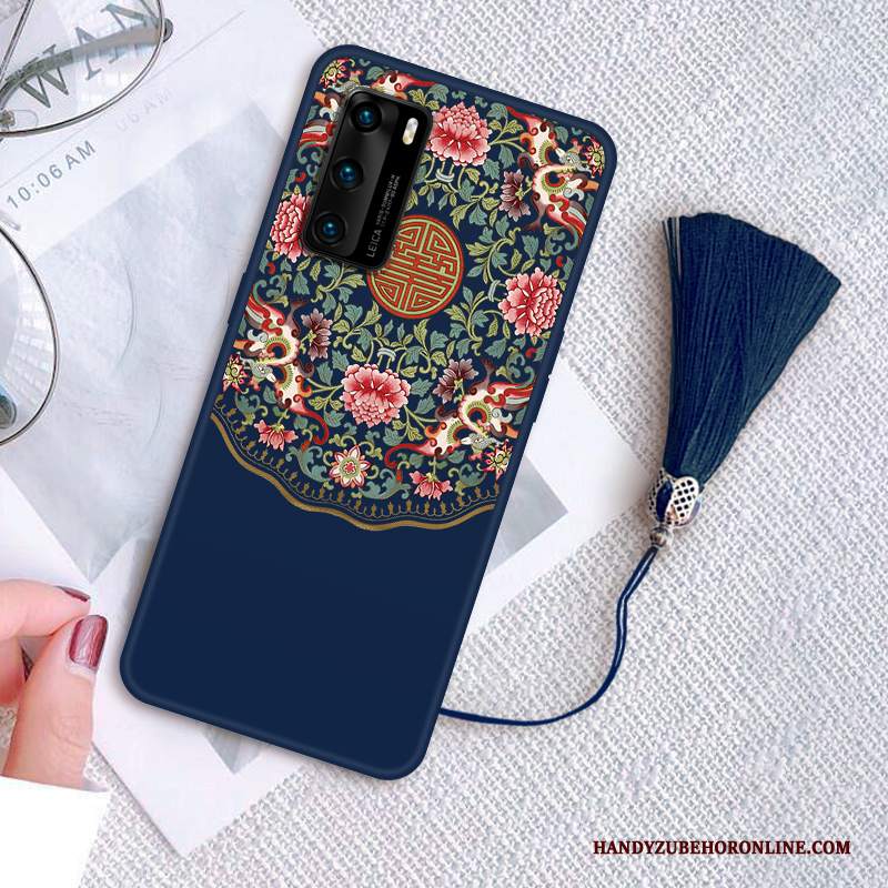 Custodia Huawei P40 Silicone Tendenza Classico, Cover Huawei P40 Vintage Telefono Macchiati