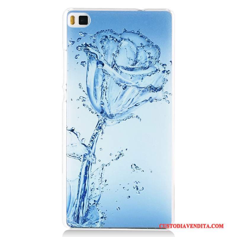 Custodia Huawei P8 Colore Altotelefono, Cover Huawei P8 Protezione Blu Scuro Macchiati