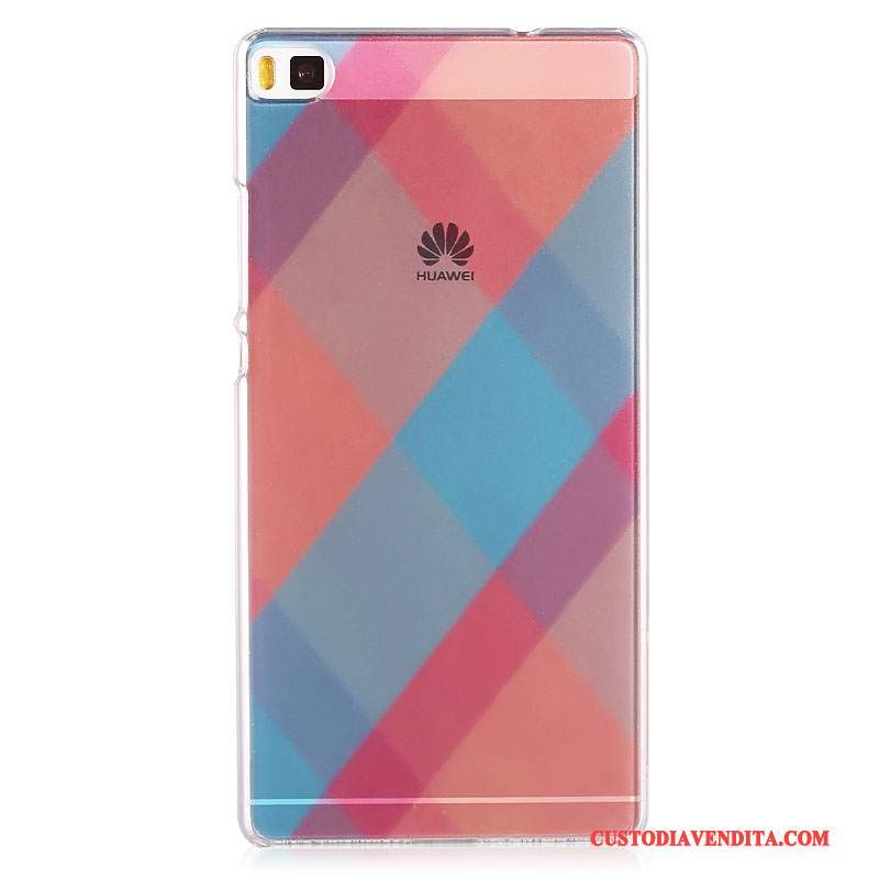 Custodia Huawei P8 Colore Difficile Sottile, Cover Huawei P8 Cartone Animato Blu