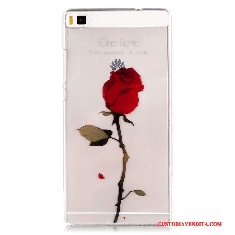 Custodia Huawei P8 Colore Difficile Sottile, Cover Huawei P8 Cartone Animato Blu