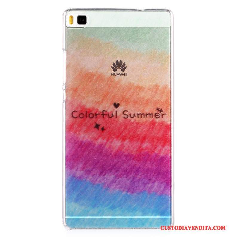 Custodia Huawei P8 Colore Difficile Sottile, Cover Huawei P8 Cartone Animato Blu