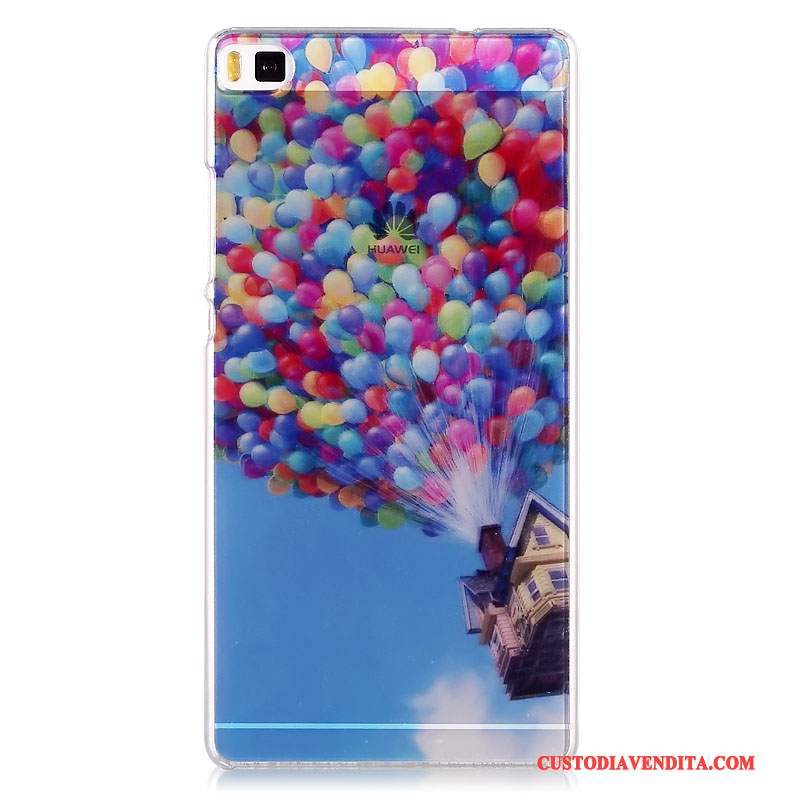 Custodia Huawei P8 Colore Difficile Sottile, Cover Huawei P8 Cartone Animato Blu