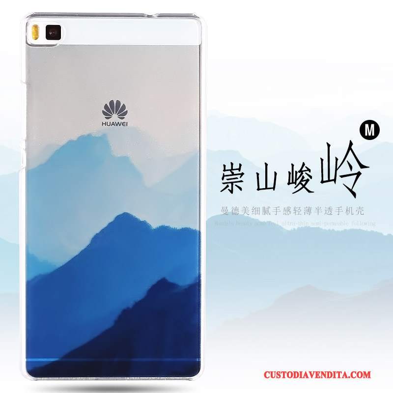 Custodia Huawei P8 Colore Porpora Difficile, Cover Huawei P8 Protezione Telefono Alto