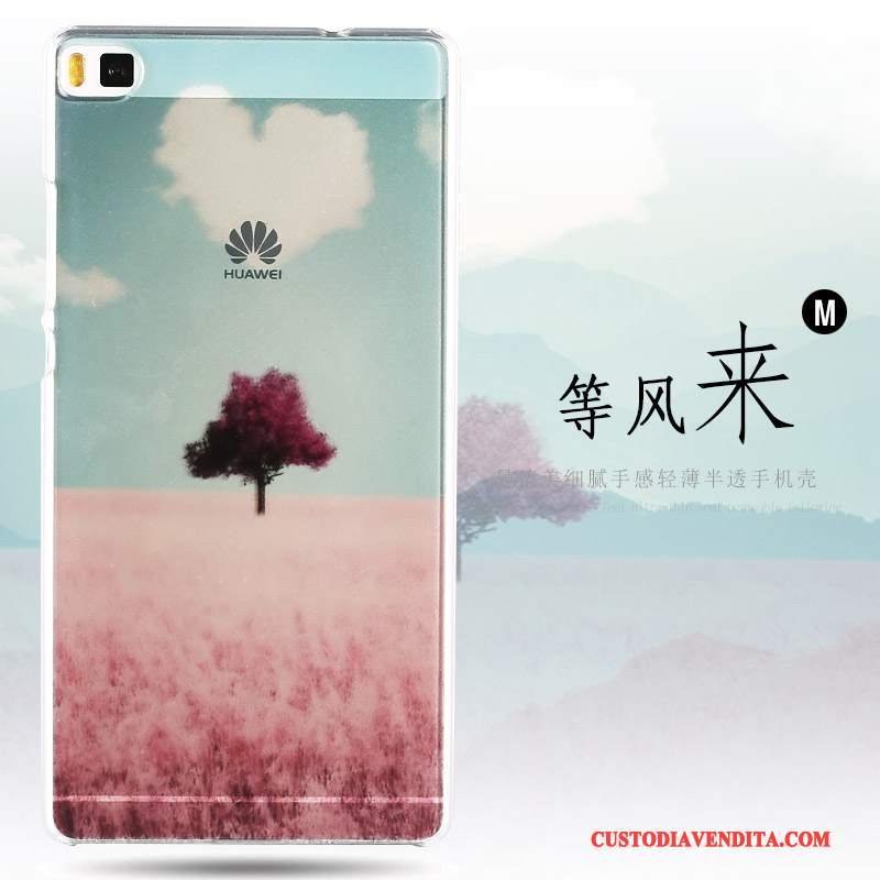 Custodia Huawei P8 Colore Porpora Difficile, Cover Huawei P8 Protezione Telefono Alto