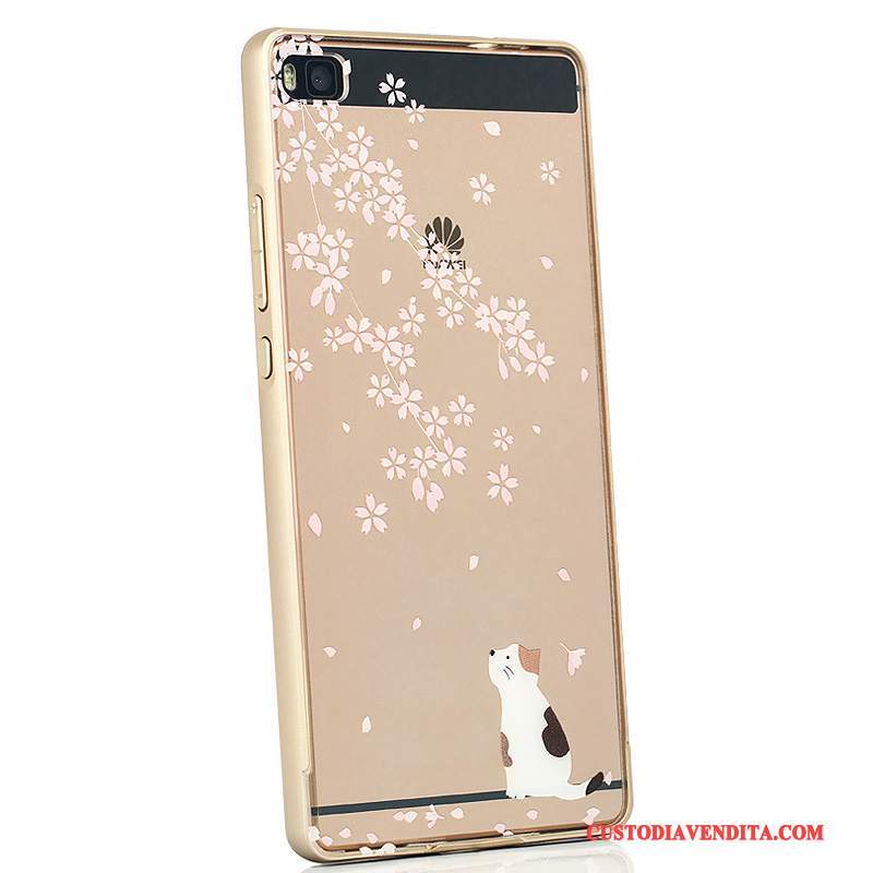 Custodia Huawei P8 Creativo Bianco Di Personalità, Cover Huawei P8 Protezione Alto Metallo