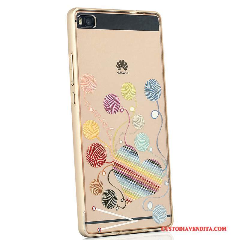 Custodia Huawei P8 Creativo Bianco Di Personalità, Cover Huawei P8 Protezione Alto Metallo