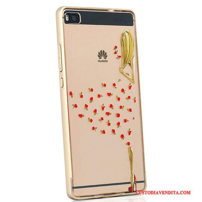 Custodia Huawei P8 Creativo Bianco Di Personalità, Cover Huawei P8 Protezione Alto Metallo