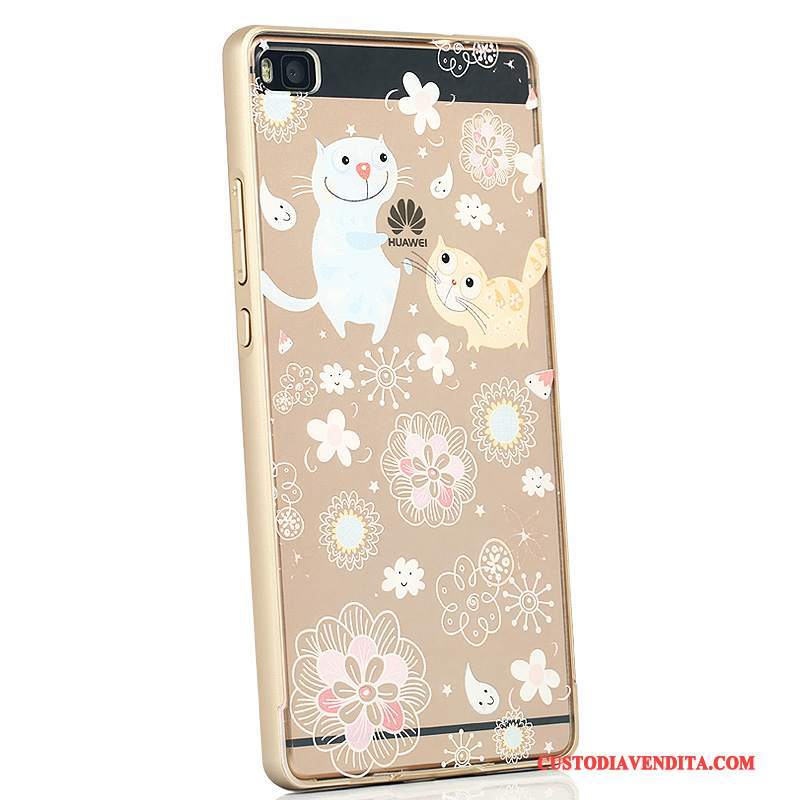 Custodia Huawei P8 Creativo Bianco Di Personalità, Cover Huawei P8 Protezione Alto Metallo