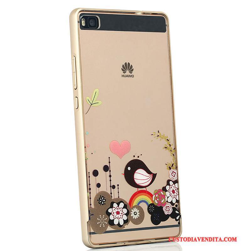 Custodia Huawei P8 Creativo Bianco Di Personalità, Cover Huawei P8 Protezione Alto Metallo