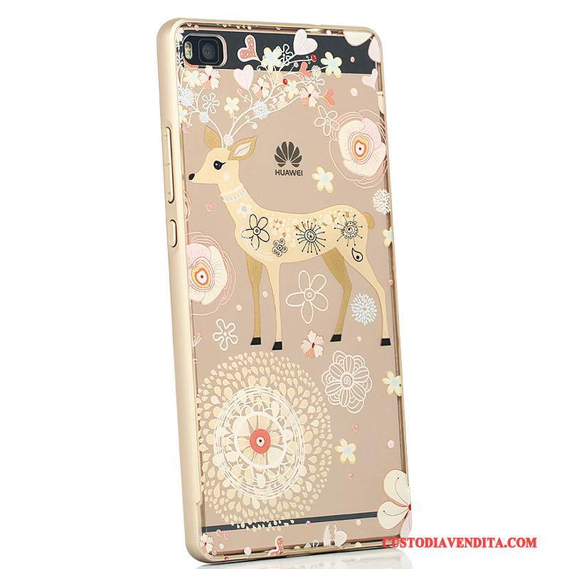 Custodia Huawei P8 Creativo Bianco Di Personalità, Cover Huawei P8 Protezione Alto Metallo