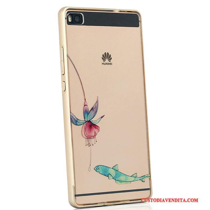 Custodia Huawei P8 Creativo Bianco Di Personalità, Cover Huawei P8 Protezione Alto Metallo