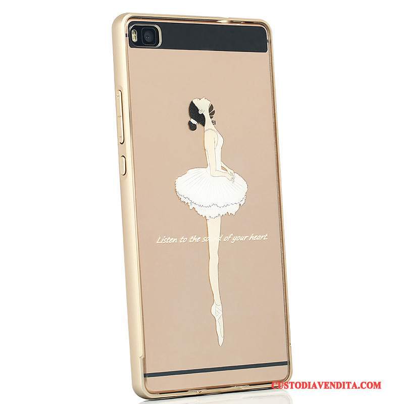 Custodia Huawei P8 Creativo Bianco Di Personalità, Cover Huawei P8 Protezione Alto Metallo