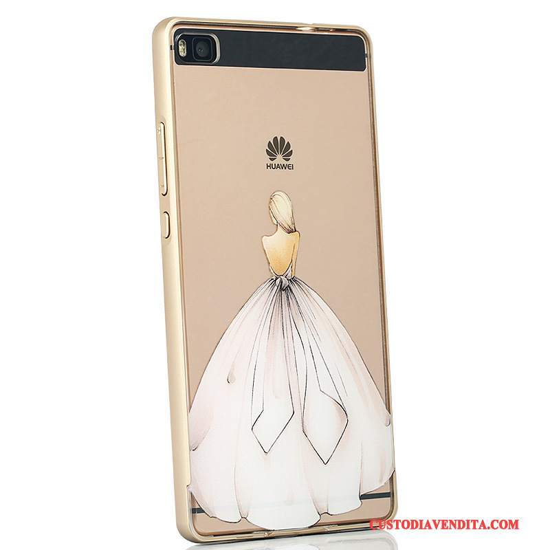 Custodia Huawei P8 Creativo Bianco Di Personalità, Cover Huawei P8 Protezione Alto Metallo