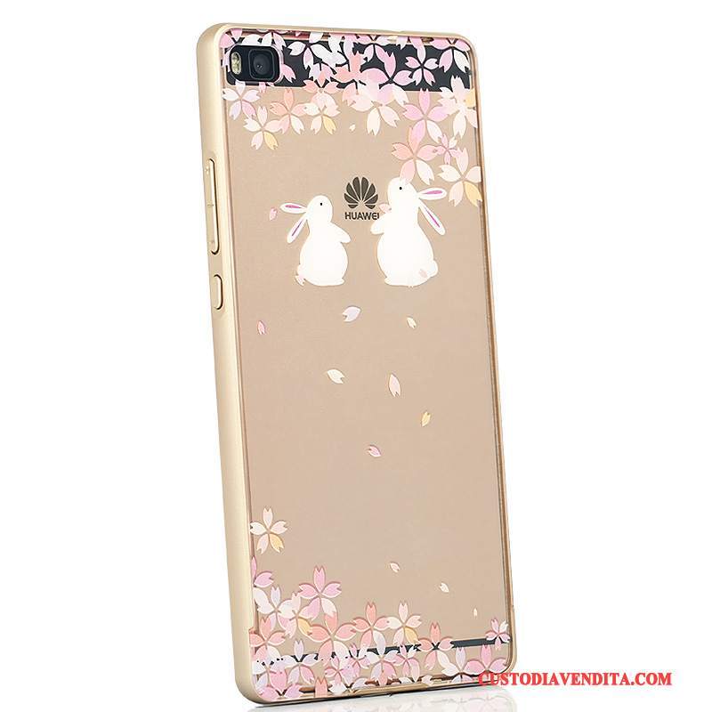 Custodia Huawei P8 Creativo Bianco Di Personalità, Cover Huawei P8 Protezione Alto Metallo