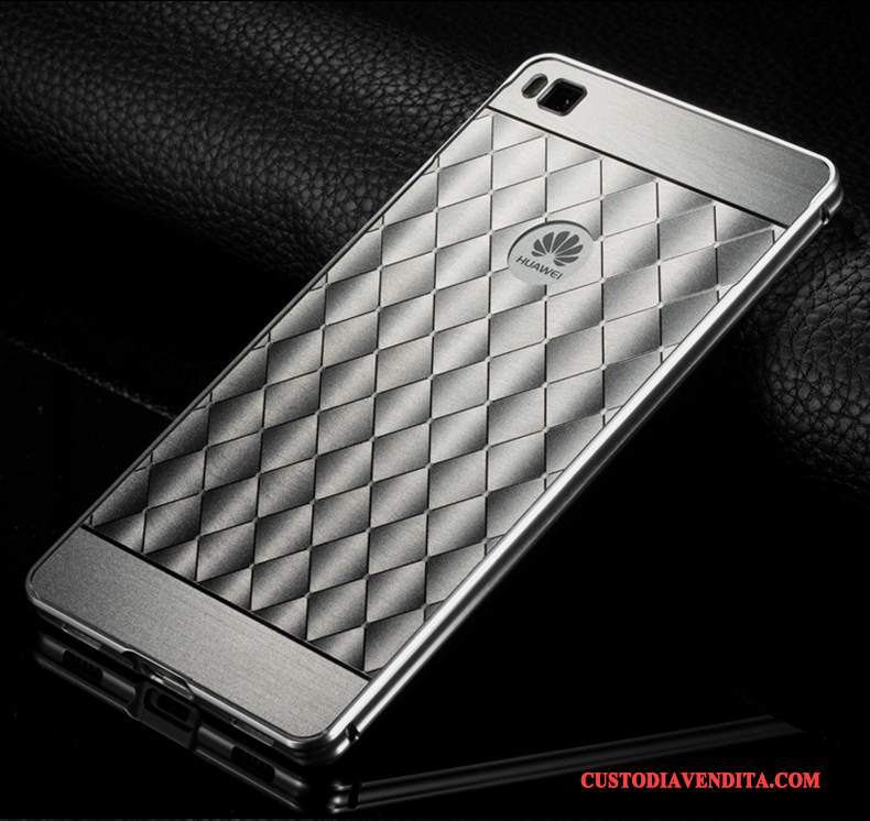 Custodia Huawei P8 Creativo Telefono Coperchio Posteriore, Cover Huawei P8 Protezione Metallo Oro