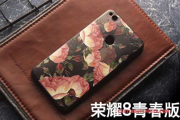 Custodia Huawei P8 Lite 2017 Fiori Telefono Tutto Incluso, Cover Huawei P8 Lite 2017 Creativo Giallo Anti-caduta