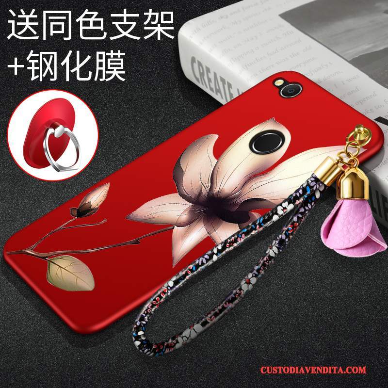 Custodia Huawei P8 Lite 2017 Protezione Di Personalità Macchiati, Cover Huawei P8 Lite 2017 Rosso Morbido