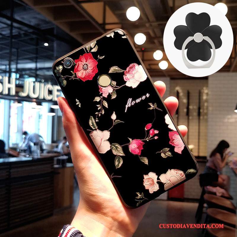 Custodia Huawei P8 Lite 2017 Vintage Tendenza Nero, Cover Huawei P8 Lite 2017 Creativo Arte Gioventù