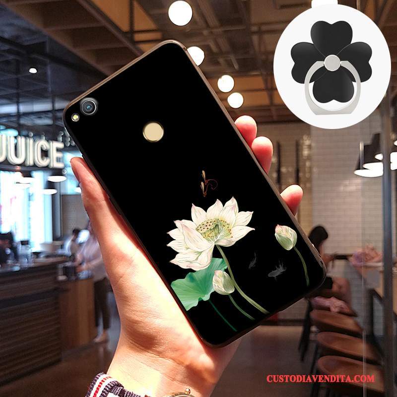 Custodia Huawei P8 Lite 2017 Vintage Tendenza Nero, Cover Huawei P8 Lite 2017 Creativo Arte Gioventù