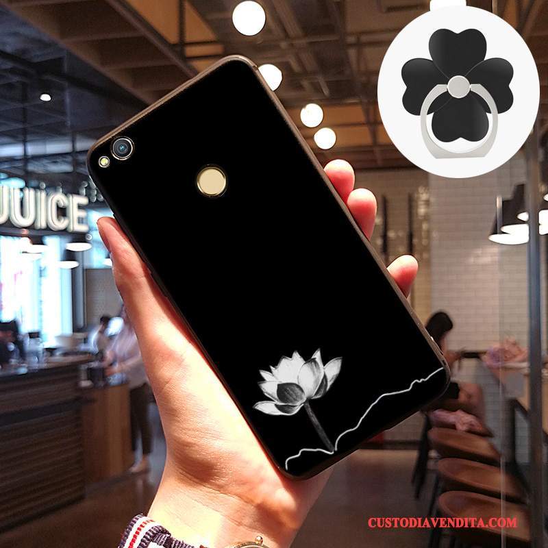 Custodia Huawei P8 Lite 2017 Vintage Tendenza Nero, Cover Huawei P8 Lite 2017 Creativo Arte Gioventù