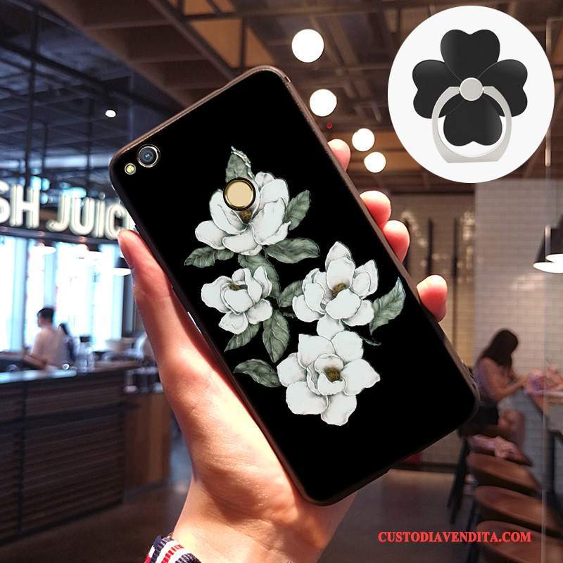 Custodia Huawei P8 Lite 2017 Vintage Tendenza Nero, Cover Huawei P8 Lite 2017 Creativo Arte Gioventù