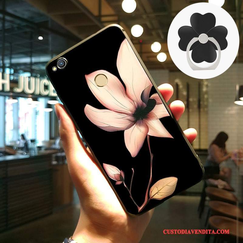 Custodia Huawei P8 Lite 2017 Vintage Tendenza Nero, Cover Huawei P8 Lite 2017 Creativo Arte Gioventù