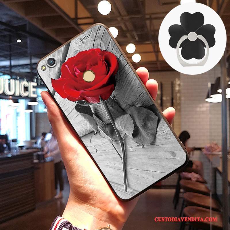 Custodia Huawei P8 Lite 2017 Vintage Tendenza Nero, Cover Huawei P8 Lite 2017 Creativo Arte Gioventù