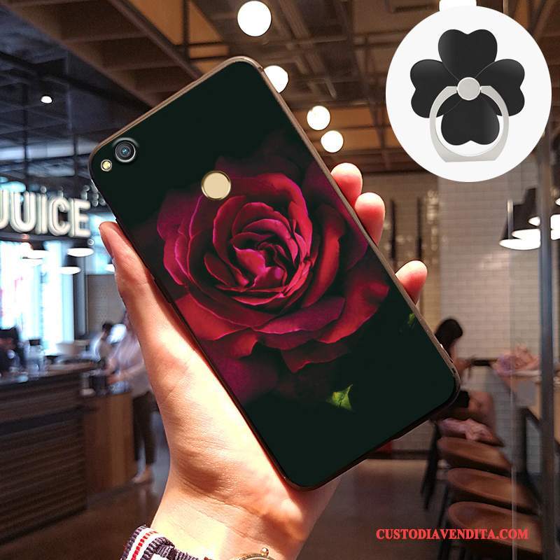 Custodia Huawei P8 Lite 2017 Vintage Tendenza Nero, Cover Huawei P8 Lite 2017 Creativo Arte Gioventù