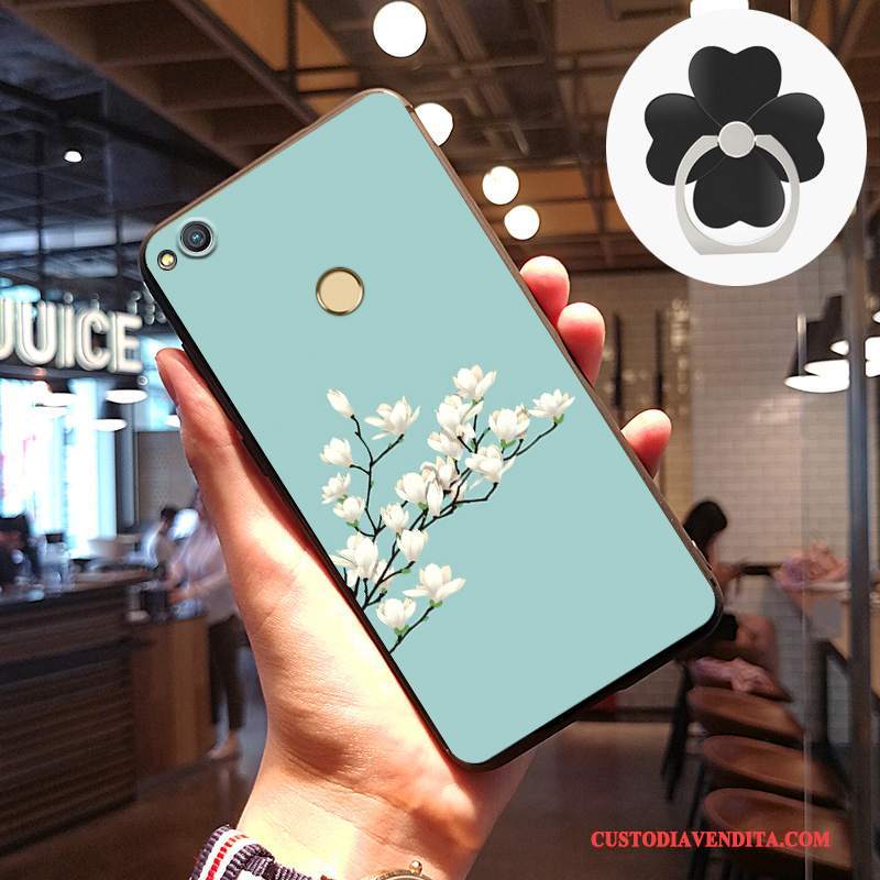 Custodia Huawei P8 Lite 2017 Vintage Tendenza Nero, Cover Huawei P8 Lite 2017 Creativo Arte Gioventù