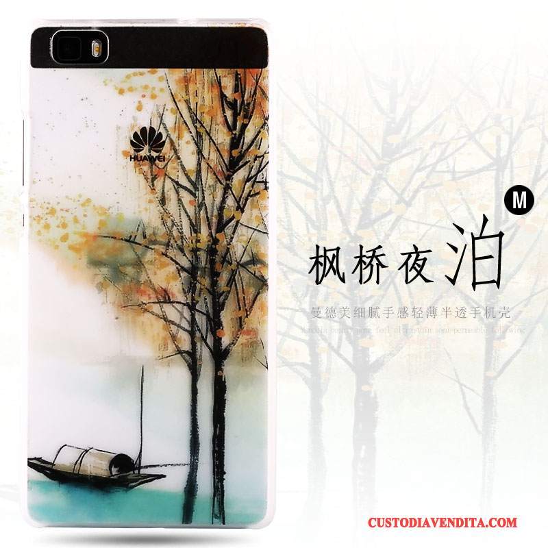 Custodia Huawei P8 Lite Colore Macchiati Difficile, Cover Huawei P8 Lite Colore Gioventù Sottile