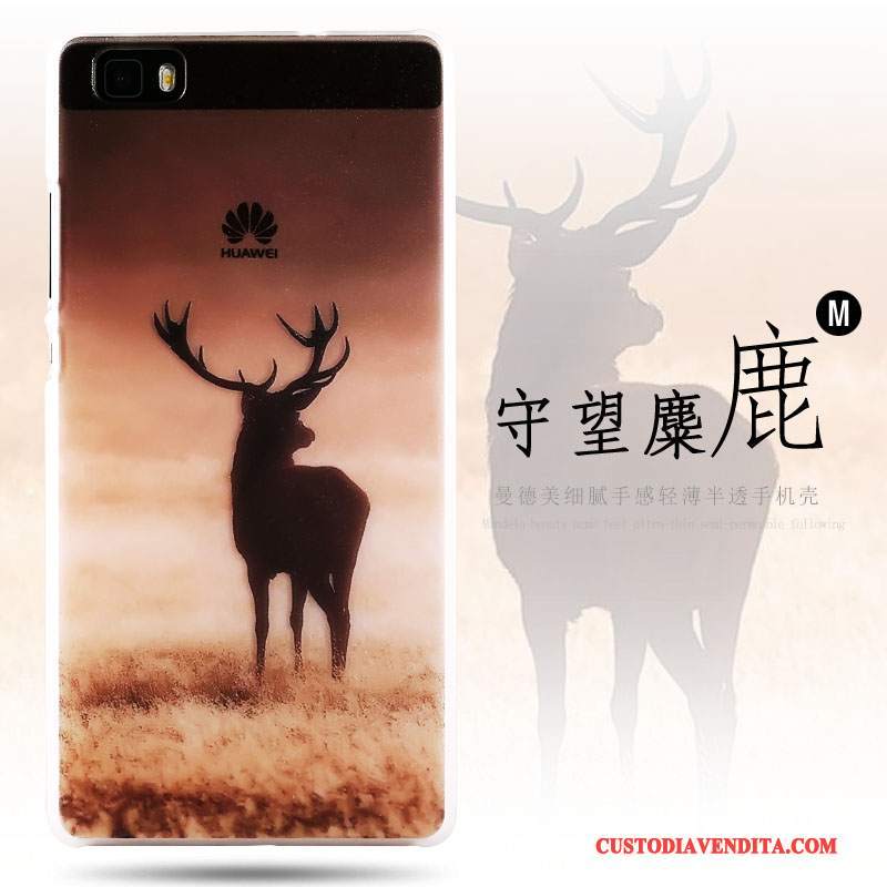 Custodia Huawei P8 Lite Colore Macchiati Difficile, Cover Huawei P8 Lite Colore Gioventù Sottile