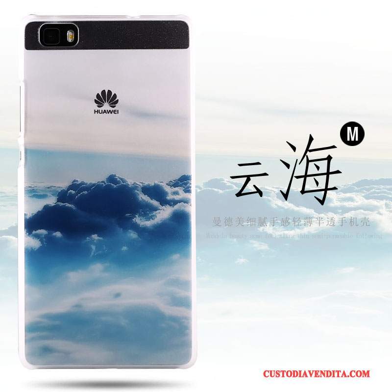 Custodia Huawei P8 Lite Colore Macchiati Difficile, Cover Huawei P8 Lite Colore Gioventù Sottile