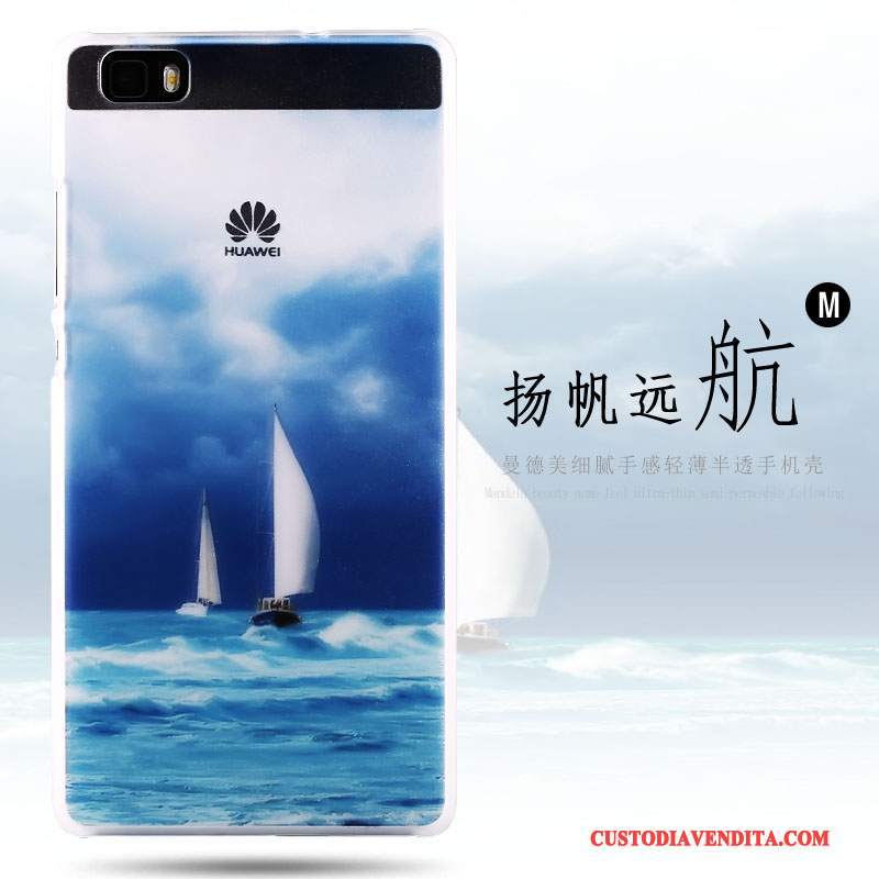 Custodia Huawei P8 Lite Colore Macchiati Difficile, Cover Huawei P8 Lite Colore Gioventù Sottile