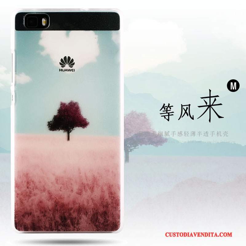 Custodia Huawei P8 Lite Colore Macchiati Difficile, Cover Huawei P8 Lite Colore Gioventù Sottile