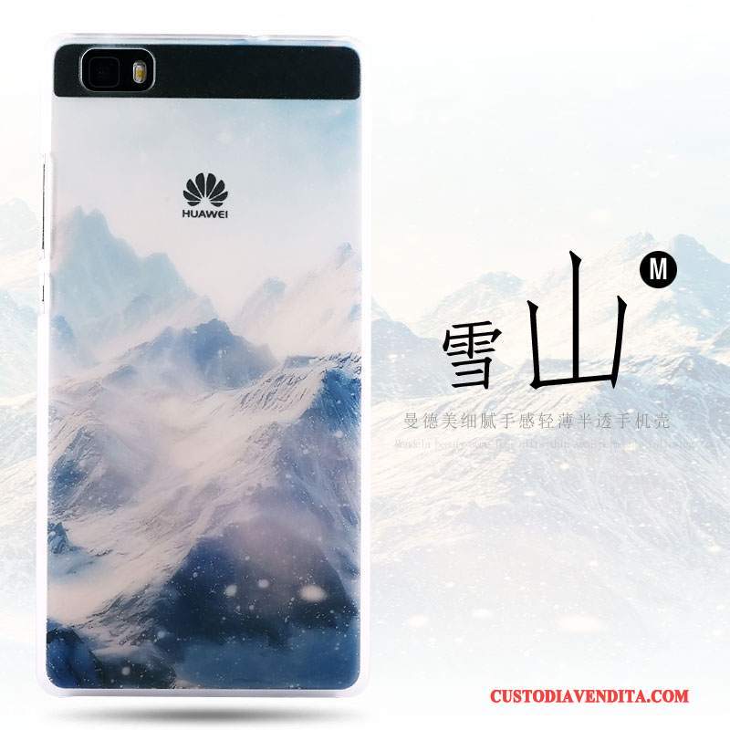 Custodia Huawei P8 Lite Colore Macchiati Difficile, Cover Huawei P8 Lite Colore Gioventù Sottile