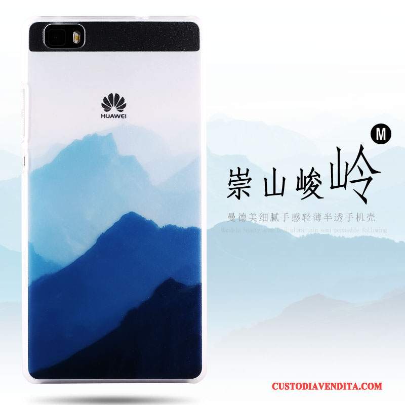 Custodia Huawei P8 Lite Colore Macchiati Difficile, Cover Huawei P8 Lite Colore Gioventù Sottile