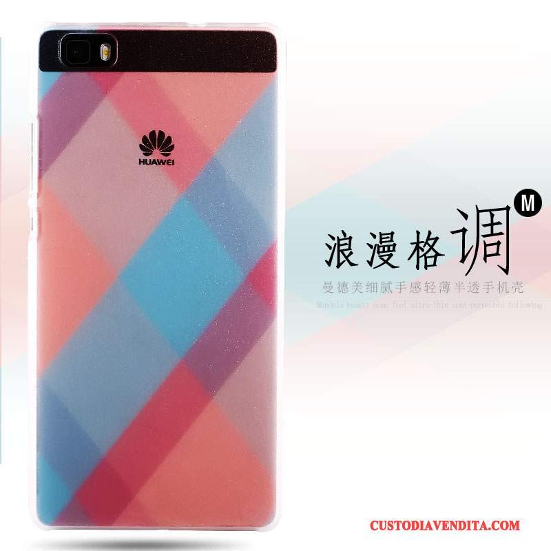 Custodia Huawei P8 Lite Colore Macchiati Difficile, Cover Huawei P8 Lite Colore Gioventù Sottile