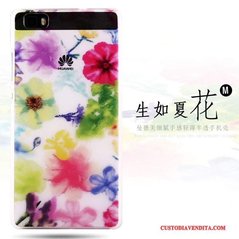 Custodia Huawei P8 Lite Colore Macchiati Difficile, Cover Huawei P8 Lite Colore Gioventù Sottile