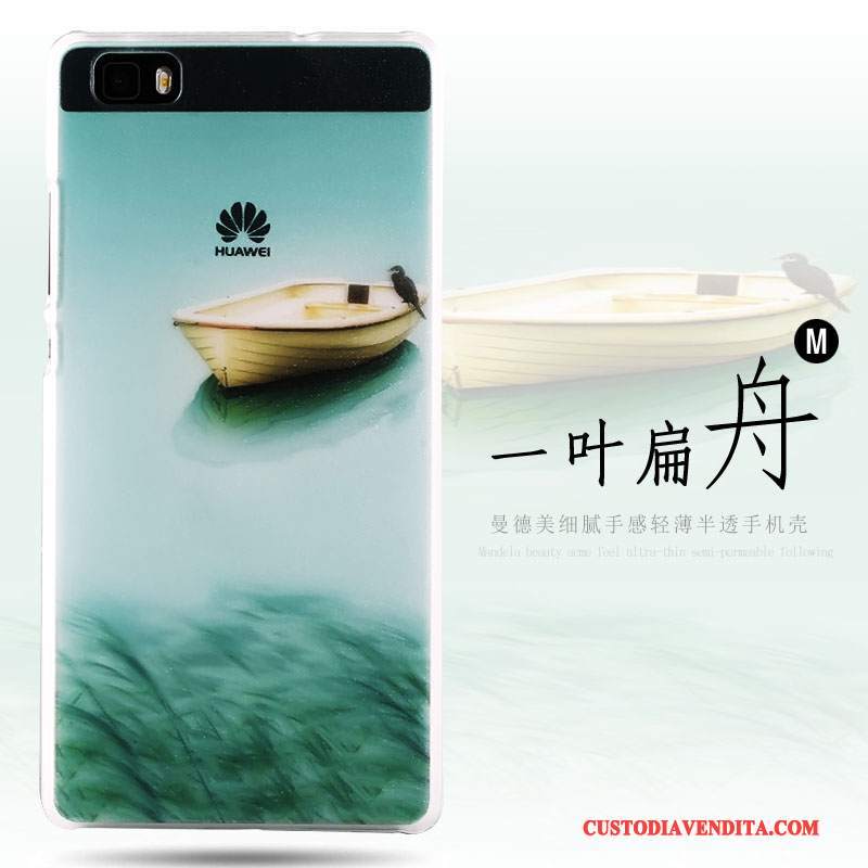 Custodia Huawei P8 Lite Colore Macchiati Difficile, Cover Huawei P8 Lite Colore Gioventù Sottile