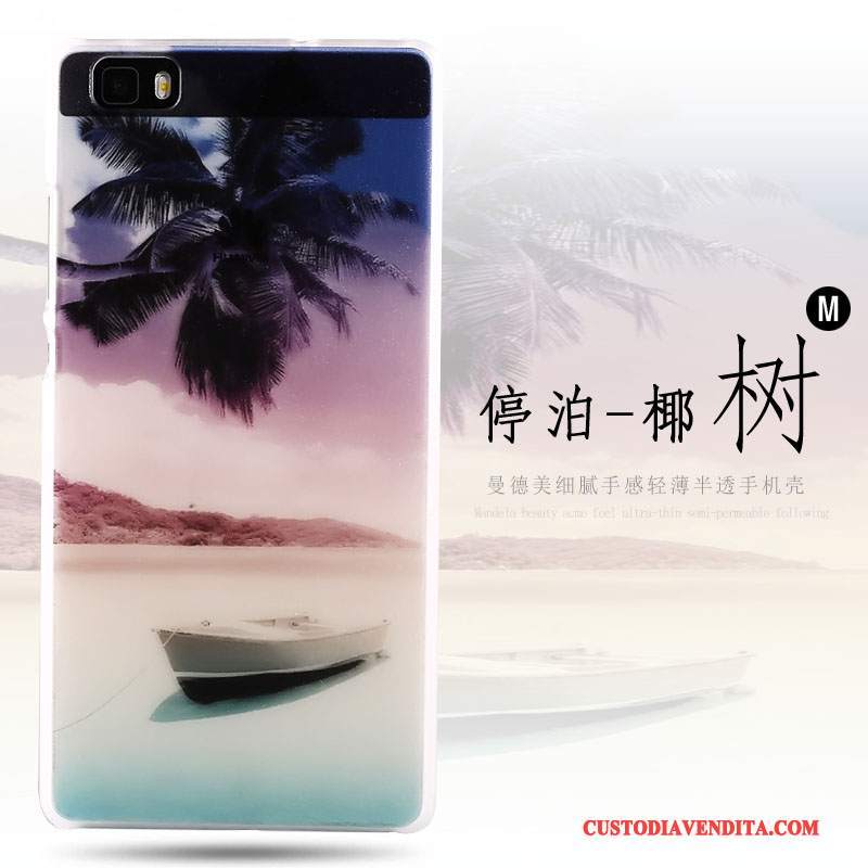 Custodia Huawei P8 Lite Colore Macchiati Difficile, Cover Huawei P8 Lite Colore Gioventù Sottile