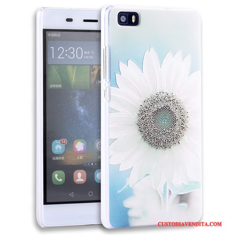 Custodia Huawei P8 Lite Goffratura Porporatelefono, Cover Huawei P8 Lite Protezione Gioventù