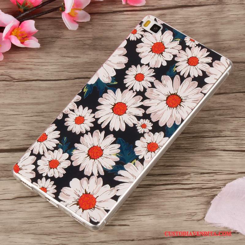 Custodia Huawei P8 Lite Goffratura Telefono Morbido, Cover Huawei P8 Lite Silicone Gioventù Anti-caduta